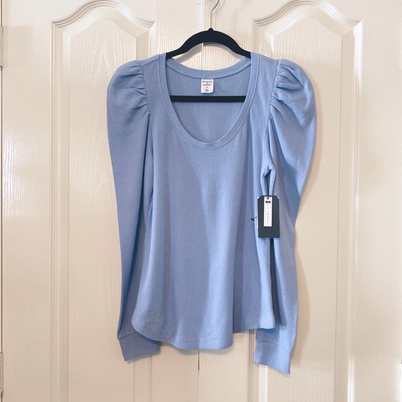 Melrose and Market Tops - Melrose and Market Woman’s Long Sleeve Puff Top Size XXS Blue Lustre